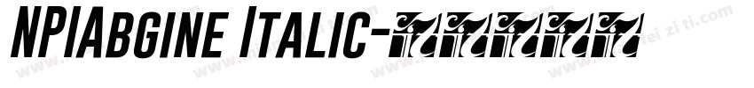 NPIAbgine Italic字体转换
